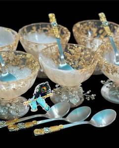 Suministro directo de fábrica, vasos de vidrio hechos a mano, juego de cucharas para té o café, ocasión de fiesta hecha a mano, disponible a precio de exportación - Product Image 4