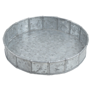 Vente chaude Galvanisé Métal Plateau Rond Utilisation Pour La Maison Hôtel Mariages Occasions Plantes Noël Plateau En Métal Décor Qualité - Product Image 1