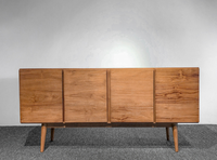Aparador de Madera de Teca Sólida, Mueble de Almacenamiento para Restaurante, Hotel, Villa, Resort, Cafetería, Mobiliario Comercial para Hostelería, Venta al Por Mayor
