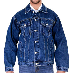 Veste en jean enduite vintage pour hommes à la mode avec col montant élégante et durable pour toutes les occasions - Product Image 3