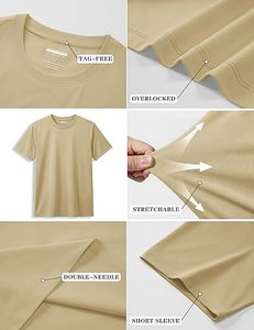 Camisetas de Alta Calidad para Hombre, Camiseta de Manga Corta con Protección Solar UPF 80+ UV, Camisetas de Seguridad - Product Image 2