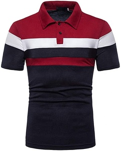 Camiseta de Golf para Hombre, Nuevo Diseño, Manga Corta, Tejido de Punto, Estampado, Secado Rápido, Transpirable, 100% Algodón, Logotipo Personalizado Bordado - Product Image 1