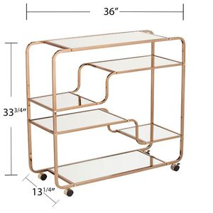 Iron Good Quality <b>Serving</b> Wine bar Cart for Home Catering Hotel Restaurant Kitchen Food <b>Serving</b> <b>Trolley</b> Wine & Glasses Holders - Product Image 4