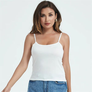 Débardeur de course côtelé sans manches pour femme grande taille avec logo personnalisé, coupe courte, idéal pour l'été - Product Image 5