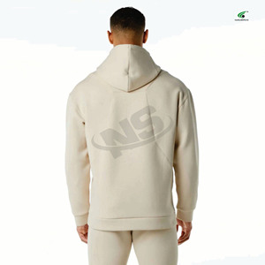 Sudadera con capucha de algodón 100% de gran tamaño para hombre, ropa de calle básica de peso pesado, ropa de invierno personalizada al por mayor de primera calidad - Product Image 3