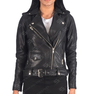 เสื้อแจ็คเก็ตหนังวัวแท้คุณภาพพรีเมียมจาก SAAR INDUSTRIES สำหรับผู้หญิง แบบสองด้าน กันน้ำ กันลม พร้อมซับในขนสัตว์ที่เป็นมิตรต่อสิ่งแวดล้อม - Product Image 2