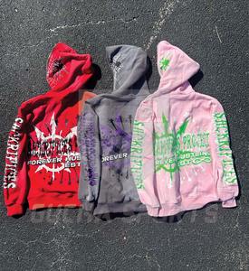 Sweat à capuche en coton de haute qualité à fermeture éclair thermique avec logo personnalisé Streetwear Sweat à capuche zippé surdimensionné multicolore pour hommes - Product Image 3