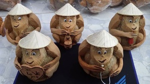 Mono de Coco tallado a mano, artesanías de Coco, animales de concha de Coco 100% - Product Image 6