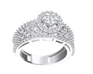 Bague élégante pour femme en 14K/18K jaune rose blanc plaqué or diamant de laboratoire bijoux fins pour mariage anniversaire de mariée - Product Image 5