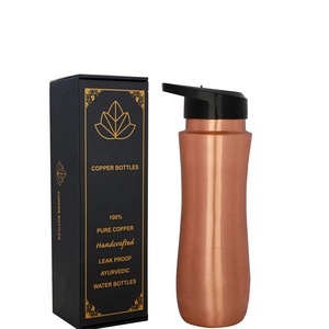 Bouteille en cuivre laqué sans doublure, sans revêtement, de qualité supérieure, tailles personnalisées, écologique, bouchon à vis, unisexe - Product Image 6