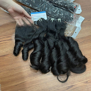 Extensions de cheveux humains vietnamiens 2025 Xmas Raw Hair Cuticle Aligned Soft Curl Steam Bouncy Curl, extensions de cheveux à boucles vapeur, extensions de cheveux à trame - Product Image 2
