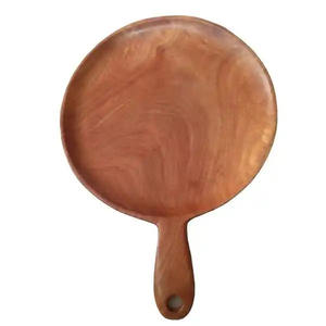 Planche à découper de pizza de plateau de service de pizza en bois rond de conception classique pour des outils de pizza de cuisine d'utilisation de restaurant et d'hôtel - Product Image 2