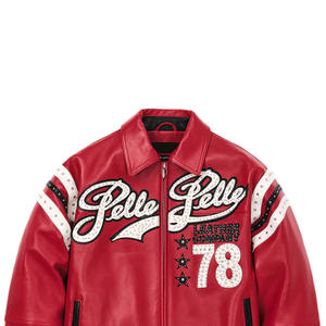 เสื้อแจ็คเก็ตหนังแท้ Pelle Pelle สำหรับผู้ชาย รุ่นพรีเมียม สำหรับฤดูหนาว กันลม กันน้ำ สีพื้น มีทุกขนาด ราคาดีที่สุด - Product Image 4