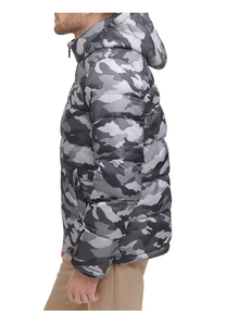 Vestes matelassées à capuche pour hommes avec fermeture éclair, imprimé camouflage personnalisé, respirantes, séchage rapide, manteaux d'hiver à capuche - Product Image 5