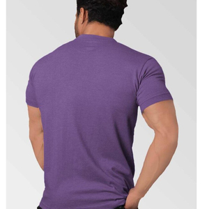 T-shirt coupe ajustée en jersey de coton 100% de qualité supérieure pour hommes, manches régulières anti-rides, vente en gros - Product Image 3