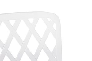 Chaise de salle à manger style vintage en aluminium moulé, meubles d'intérieur de maison bon marché, finition blanche pour salon et chambre à coucher - Product Image 4