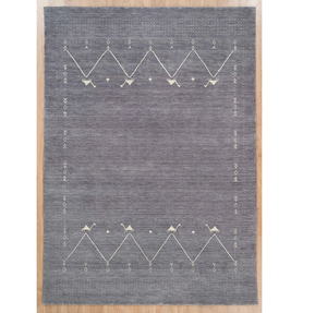 Tapis en laine tissé à la main Gabbeh, gris minimaliste, style bohème, tapis de sol pour la maison, décoration confortable pour le salon et la chambre - Product Image 6