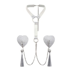 Chaîne de corps sexy à pampilles avec strass en forme de cœur et paillettes pour femme, idéale pour les soirées - Product Image 1