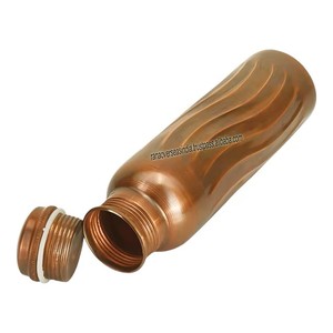 ขวดน้ำทองแดงบริสุทธิ์ชุบเคลือบสีดำโบราณคุณภาพสูงดีไซน์คลาสสิกภาชนะใส่เครื่องดื่มพลาสติกสำหรับบ้านสำนักงาน - Product Image 1