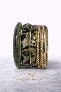 Luxury Resin Metal <b>Bangles</b> <b>Set</b> for Women Handmade Designer Ethnic Bracelet <b>Set</b> Traditional Indian Wedding Jewelry - Product Image 3