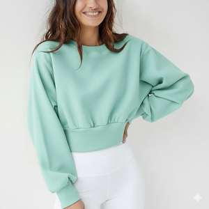 Sudadera con Capucha Corta Informal de Forro Polar para Mujer, Ligera, Transpirable, de Secado Rápido, Estilo Urbano Cómodo para Invierno - Product Image 4