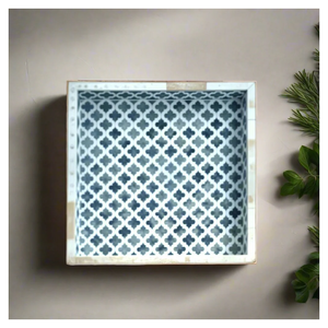 Directo de fábrica, venta al por mayor, Axiom Home Accents, bandeja rectangular con incrustaciones de resina de madera, 100%, seguro para alimentos, hecho a mano, MDF, servicio personalizado, Perla - Product Image 5