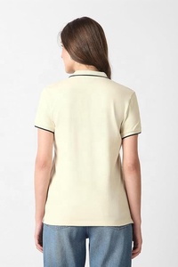 เสื้อยืดคอกลมแขนสั้นทรงปกติสำหรับผู้หญิง EVER GLOW ระบายอากาศได้ดี มีโลโก้ ผลิตจากผ้าโพลีเอสเตอร์/ผ้าฝ้ายแคนวาส สีพื้น สไตล์ลำลอง - Product Image 3
