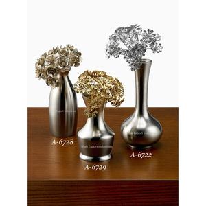 Florero de Metal con acabado plateado para el hogar y el evento de boda, Decoración de mesa, floreros artificiales - Product Image 4