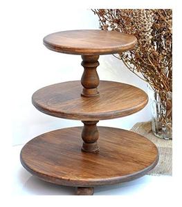 เข้มโบราณขัดมะม่วงไม้ยืนเค้กสำหรับขนมยืนแสดงผู้ถือขายส่ง - Product Image 6