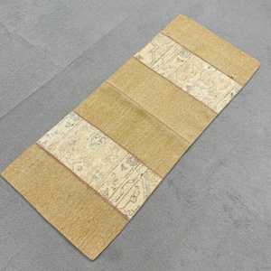 Tapis turc 1,6 x 3,9 pieds, petit tapis vintage, tapis à motifs floraux marron - Product Image 2