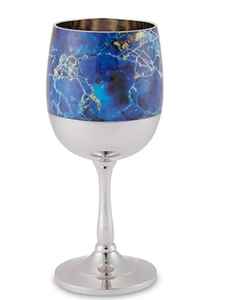 Nouveauté : Ensemble de quatre bougeoirs et boîte à épices en métal nickel martelé – Accessoires de vaisselle pour fournisseur juif - Product Image 2