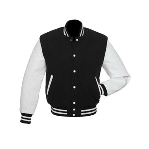 Chaqueta Universitaria de Béisbol de Talla Grande con Estilo Único, Chaquetas para Hombre, Chaqueta con Parches en Blanco y Bordado 3D para Hombre - Product Image 5