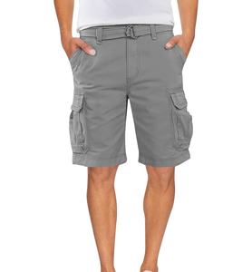 2023 pantalones cortos Cargo de lana para hombre, 100% de algodón, cintura media, entrenamiento de motorista, ropa de calle informal, bolsillos, antiarrugas, secado rápido, logotipo personalizado - Product Image 1