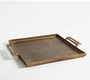 Bandeja DE SERVICIO DE ALUMINIO Art Deco decorativa superior bandeja de plato de comida de Metal hecha a mano para cocina plato de servicio martillado atractivo - Product Image 5