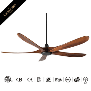 60 Inch Bedroom Ceiling <b>Fan</b> No Light Quiet DC Motor <b>Remote</b> <b>Control</b> Modern Farmhouse Solid Wood Ceiling <b>Fan</b> - Product Image 1