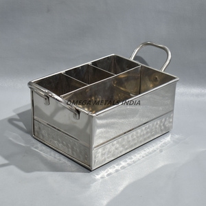 Portacubiertos de Acero Inoxidable con Construcción de Metal Galvanizado, Estante de Almacenamiento Minimalista para una Cocina Ordenada - Product Image 3