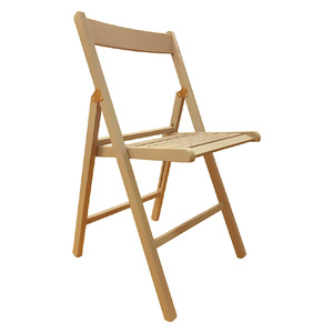 Asiento Plegable de Madera con 7 Listones - Color Natural - Product Image 1