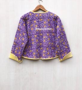 Vestes matelassées indiennes faites à la main, en coton, style bohème, veste d'automne et d'hiver, streetwear, veste matelassée réversible bohème - Product Image 5