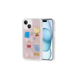 Coque en silicone Netzy Cool 3D embossée brillante SAFARI Minimini pour iPhone 14 - Rose, coque arrière élégante, protection pour téléphone portable - Product Image 1