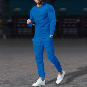 Survêtements d'hiver 100% coton personnalisés de haute qualité pour hommes, ensemble de survêtements de jogging à imprimé numérique de conception solide - Product Image 3