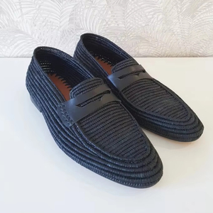Raffia Chaussures hommes Mocassins faits main Chaussons hommes - Product Image 1