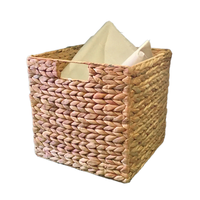 Jacinthe d'eau sous étagère panier de rangement blanchisserie pliable Cube boîtes carré tissé pliable naturel classique rotin fleur