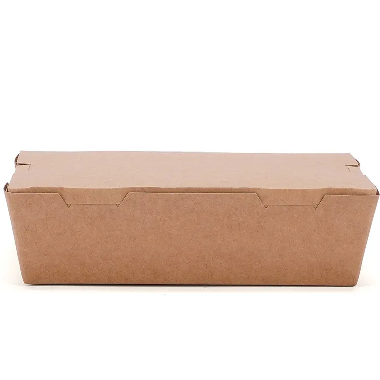 Boîtes à déjeuner en papier Kraft Recyclable de qualité supérieure, largement vendues pour l'emballage alimentaire et les plats à emporter