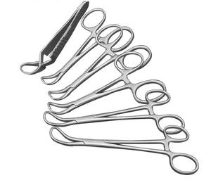 คีมหนีบผ้าสแตนเลสแบบวงแหวนสำหรับผ่าตัด คีมหนีบผ้าเช็ดหน้า คีมหนีบผ้าเช็ดตา สำหรับหนีบผ้าเช็ดตาและเนื้อเยื่อบนใบหน้า - Product Image 3