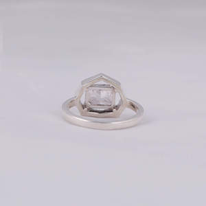 Pink Radiant Cut Lab Grown Diamond Engagement Ring 18KT <b>Solid</b> Gold Custom Designed Ring <b>Solid</b> Gold Plated Certified Engagement - Product Image 5