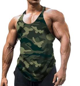 Camiseta Deportiva de Tirantes para Hombre, Diseño Personalizado al por Mayor, con Estampado de Rayas, para Fisicoculturismo, Fitness, Gimnasio, Verano 2025 - Product Image 2