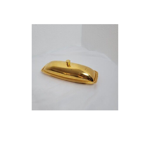 Plato de mantequilla de latón de diseñador único Plato de mantequilla de latón de la mejor calidad para utensilios de cocina domésticos Ventas al por mayor Plato de mantequilla de latón con tapa - Product Image 4