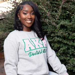 Sudadera griega XAKA Doctoredd It 2025, jersey de hermandad griego personalizado para mujer, logotipo bordado, mezcla de algodón - Product Image 2