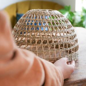 Cubierta de lámpara colgante de techo, Mimbre natural tejido hecho a mano - Product Image 4