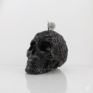 Vela Steampunk con Diseño de Calavera, Escultura Gótica de Esqueleto, Negra, Rosa, Marrón, Plateada, Vela Decorativa Artística Hecha a Mano con Cera de Soja Aromática - Product Image 2